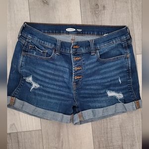 Old Navy Button fly Cuffed jean shorts